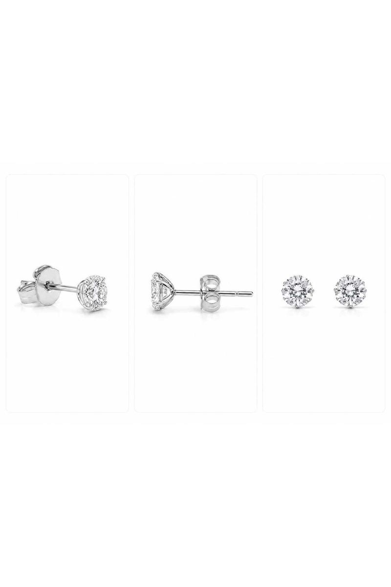 925 Ayar Gümüş 5.5 mm Taşlı Pratik Küpe
