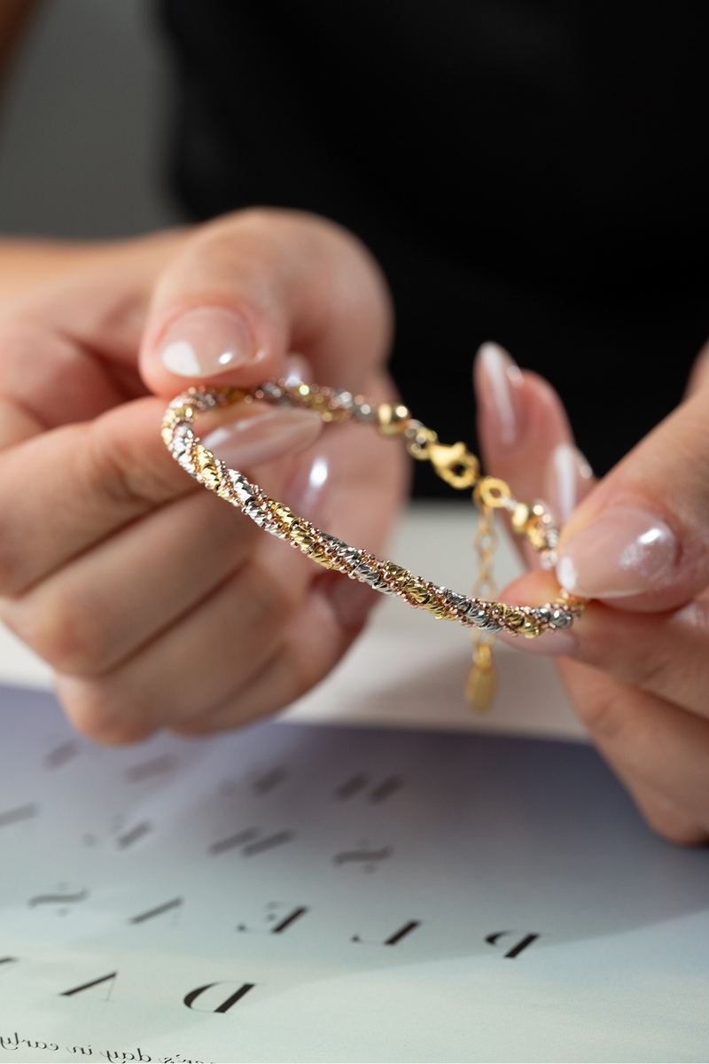925 Ayar Gümüş Dorika Model Renkli Kelepçe
