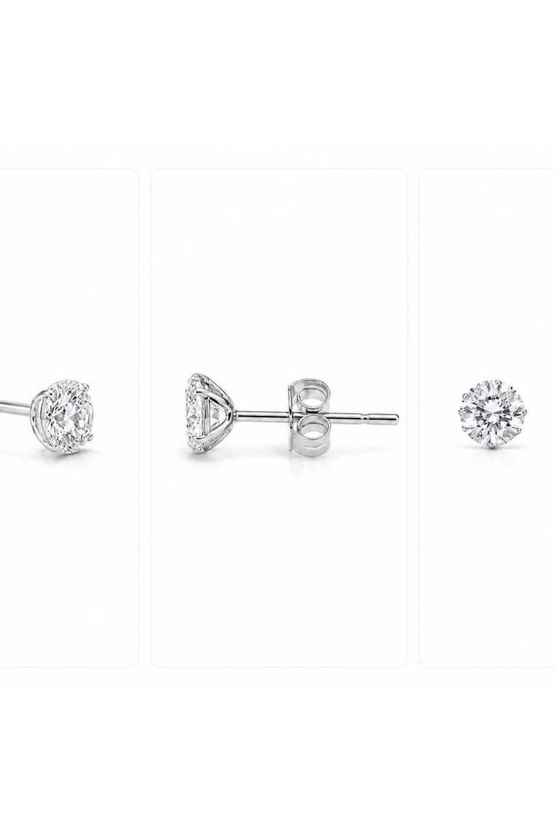 925 Ayar Gümüş 5.5 mm Taşlı Pratik Küpe görsel 2