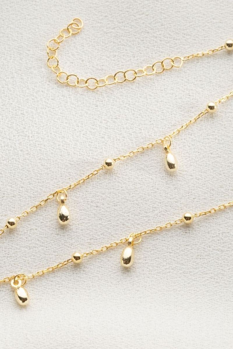 925 Ayar Gümüş Gold Figürlü Halhal görsel 2