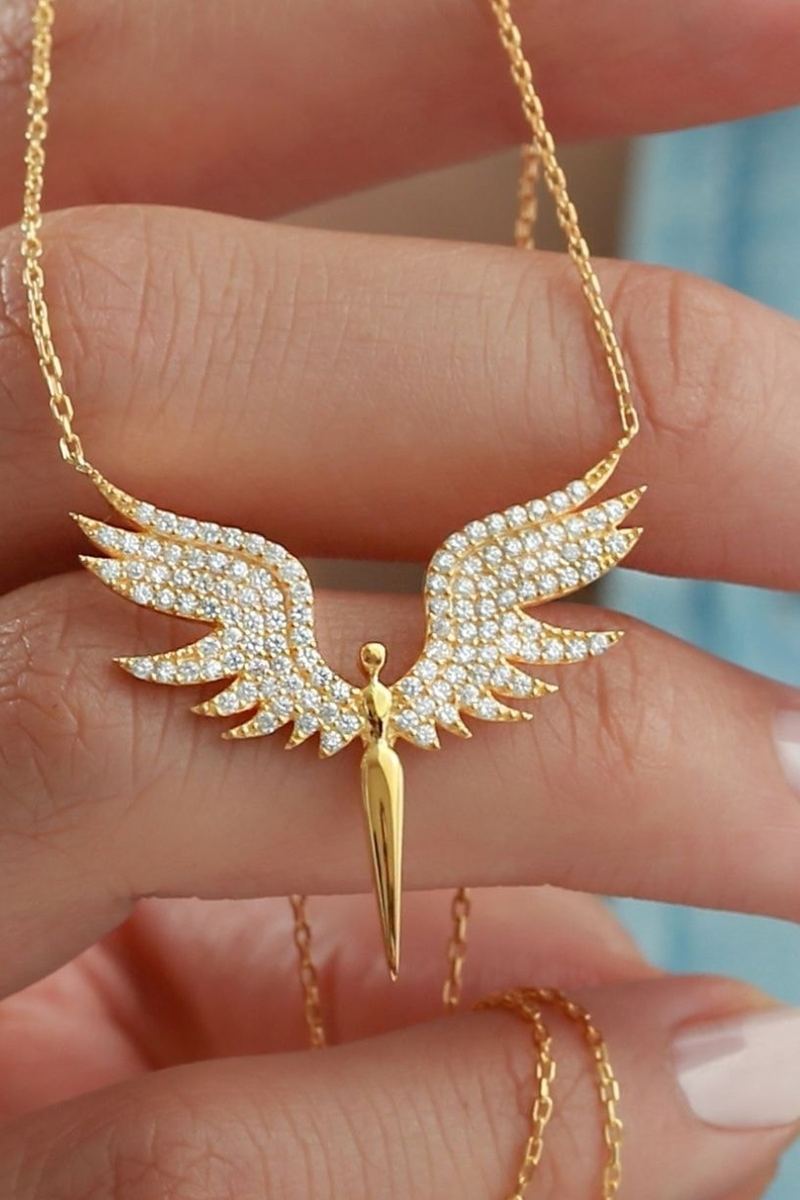 925 Ayar Gümüş Kanatlı Kılıç Kolye görsel 2